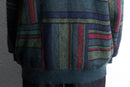 multi stripe design loose cardigan