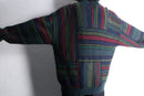 multi stripe design loose cardigan