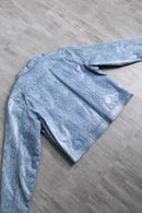 sky blue python PVC jacket