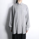 melange gray rayon front fly shirt