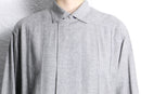melange gray rayon front fly shirt
