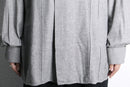 melange gray rayon front fly shirt