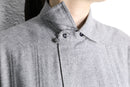 melange gray rayon front fly shirt