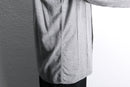 melange gray rayon front fly shirt