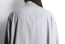 melange gray rayon front fly shirt