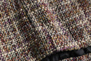 fancy tweed textile collarless jacket