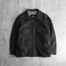matte black leather jacket