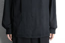 asymmetry front fly poly shirt