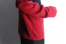 00s "polo jeans co." red × black wide stripe ribbed cotton knit sweater