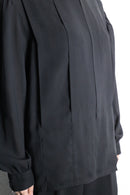 asymmetry front fly poly shirt