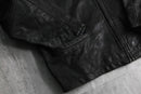 matte black leather jacket