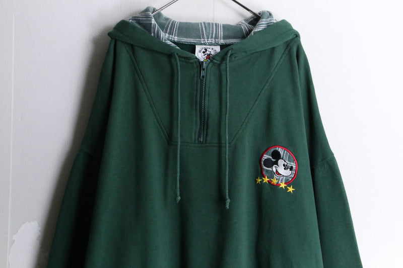 "Mickey" half zip sweat hoodie