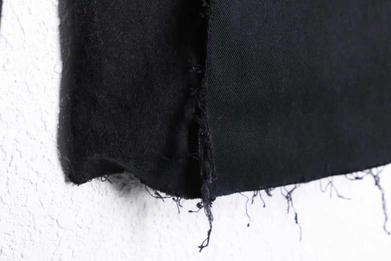 “Re:make” black buggy flare denim pants