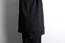 black collarless poly shirt