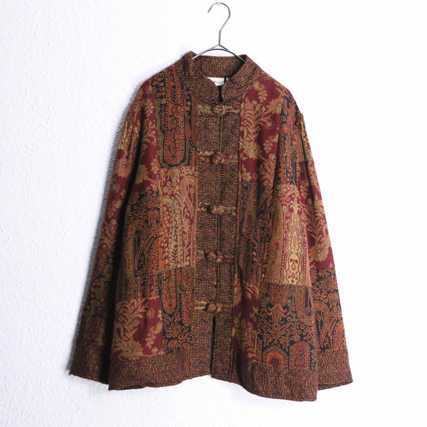 "WHITE STAG" patchwork gobelin china jacket