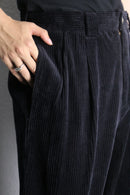 black corduroy wide pants