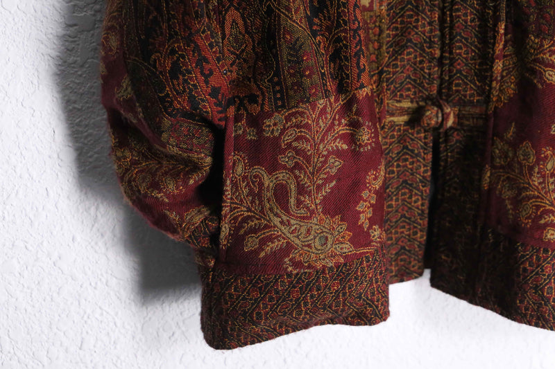 "WHITE STAG" patchwork gobelin china jacket