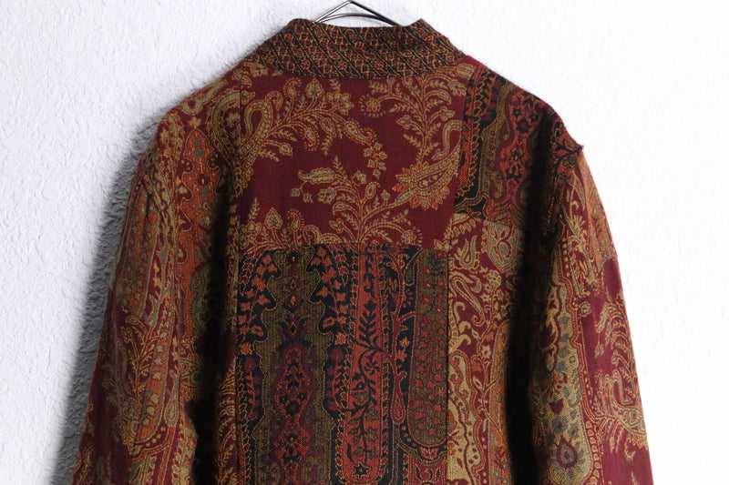 "WHITE STAG" patchwork gobelin china jacket
