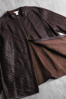 textured stripe zip up jacket