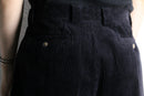 black corduroy wide pants