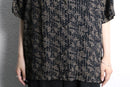 “CHICO'S”art pattern rayon open collar s/s shirt