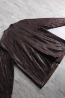 textured stripe zip up jacket