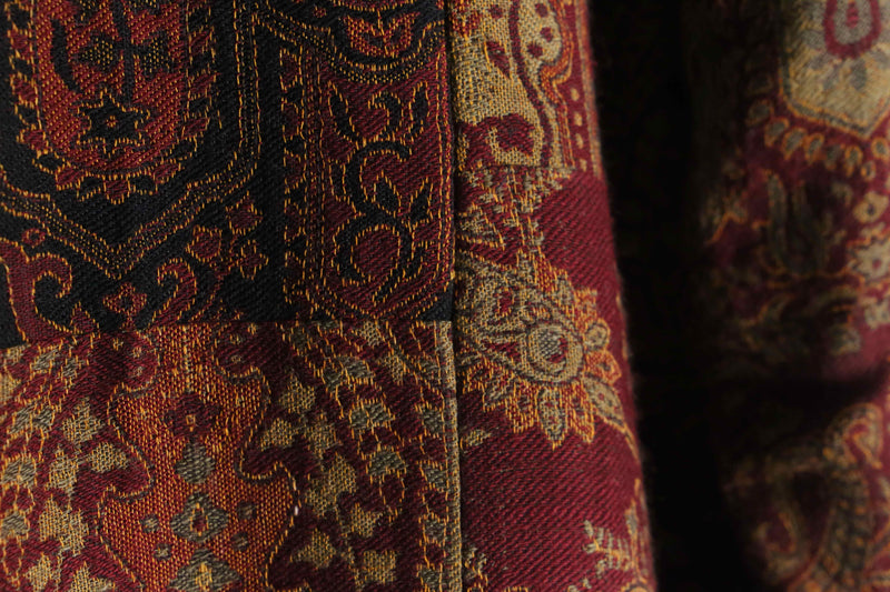 "WHITE STAG" patchwork gobelin china jacket