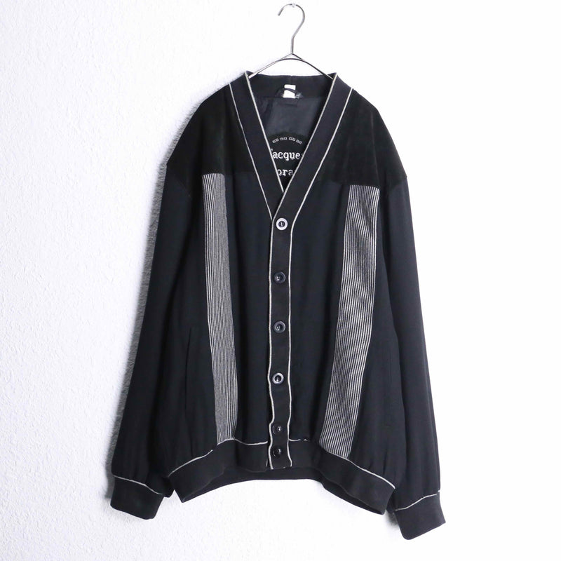 "Jacques Lorant" leather switch poly cardigan