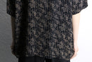 “CHICO'S”art pattern rayon open collar s/s shirt