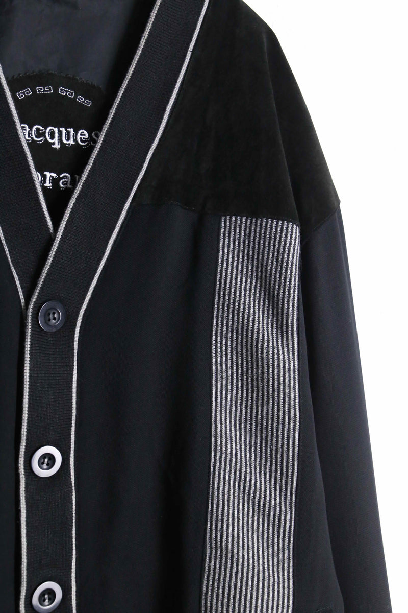 "Jacques Lorant" leather switch poly cardigan
