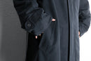 90-00s ”SANYO” dark navy belted long coat