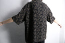 “CHICO'S”art pattern rayon open collar s/s shirt