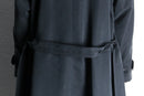 90-00s ”SANYO” dark navy belted long coat