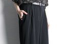black side line wide easy pants