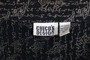 “CHICO'S”art pattern rayon open collar s/s shirt