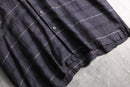 1990s PERRY ELLIS border S/S linen shirt