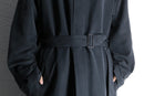 90-00s ”SANYO” dark navy belted long coat