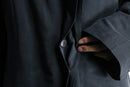 90-00s ”SANYO” dark navy belted long coat