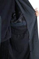 90-00s ”SANYO” dark navy belted long coat