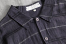 1990s PERRY ELLIS border S/S linen shirt