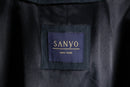90-00s ”SANYO” dark navy belted long coat
