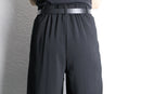 black side line wide easy pants