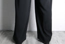 black side line wide easy pants
