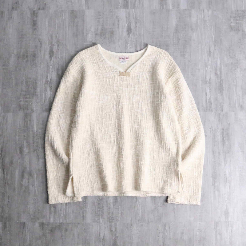 ivory color cotton pullover tops