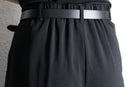 black side line wide easy pants