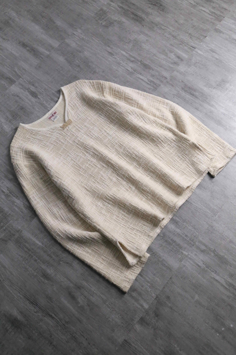 ivory color cotton pullover tops