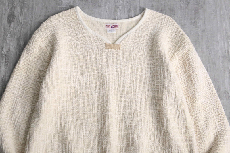 ivory color cotton pullover tops