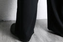 black side line wide easy pants