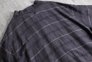 1990s PERRY ELLIS border S/S linen shirt