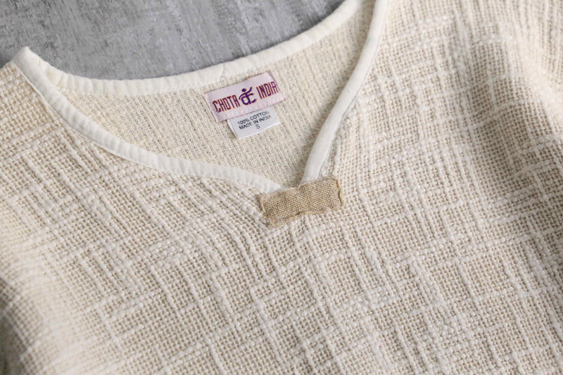 ivory color cotton pullover tops